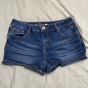 Justice stretchy denim shorts